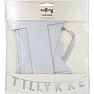 Salling guirlande "tillykke" L: 2,5 meter - sølvfarvet