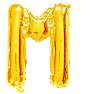 Salling bogstav folieballon "M" H: 35 cm - Guld