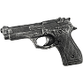 Halloween pistol L: 20 cm - sort