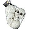 Halloween kranier 12x16 cm 3 pak - hvid