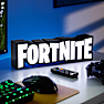 Fortnite Logo lampe - multifarvet