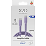 X2O Longlife 100W USB-C/C-kabel 2M - Lavendel