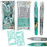 Dino world glitter tattoo gel pens - flere varianter - assorteret