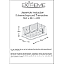 Extreme inground firkantet havetrampolin 366x244 cm