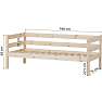 Hoppekids ECO Comfort juniorseng 70x160 cm - naturlig træ