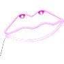 Læber neonskilt - pink