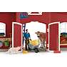 Schleich rød lade med tilbehør 42606