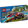 LEGO City Firhjulstrukket brandbil med redningsbåd 60412