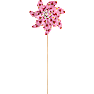 Mega mønstret vindmølle H: 90 cm - flere varianter - assorteret