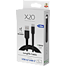 X2O Longlife 60W USB-A/C-kabel 1M - Sort