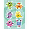 Diamond Art stickers 13x18 cm - monster