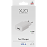 X2O 12W hjemmelader USB-A - Hvid