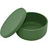 Salling silikone skål med låg - grøn