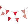 Salling guirlande med vimpelflag L: 4 meter - Rød