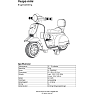 Licens Vespa PX150 scooter - lyserød
