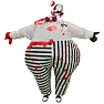 Halloween oppustelig klovn kostume str. 180