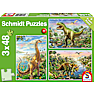 Schmidt Puzzles eventyr med dinosaurerne puslespil 3x48 brikker