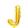 Salling bogstav folieballon "J" H: 35 cm - Guld