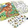 Dino world malebog med farveblyanter