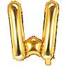 Folieballon "W" 33 cm - flere varianter - assorteret