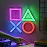 PlayStation LED neon væglampe - multifarvet