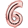 Salling tal folieballon nr. 6, H: 35 cm - rosegold