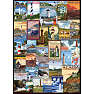 Puslespil Lighthouses Vintage Posters - 1000 brikker