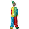 Klovne kostume med hat - str. 128 cm
