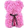 Lyserød Rose bamse 28 cm