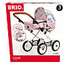 BRIO Kombi dukkevogn, dråbemønster, pink
