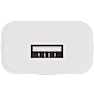 X2O 12W hjemmelader USB-A - Hvid