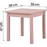 Hoppekids Mads børnebord - Pale Rose