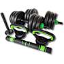 ASG 20 kg vægtsæt med runde skiver - sort/grøn