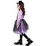 Halloween lilla glimmer skelet str. 116 - sort