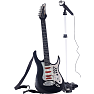 El-Guitar med mikrofon-stativ