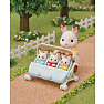 Sylvanian Families trillinge klapvogn