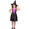 Halloween heksekostume med stjerner kostume str. 116