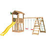 Jungle Gym Cottage 2.1 legetårn inkl. klatrevæg og rutsjebane