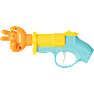 Scoop sten-saks-papir pistol - flere varianter - assorteret
