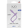 X2O SUPERFLEX 60W USB-C/C-kabel 1,5M - Lyserød