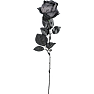 Halloween kunstig rose 42 cm - flere varianter - assorteret