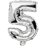 Salling folieballon " 5" H: 35 cm - flere varianter - assorteret