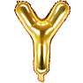 Folieballon "Y" 33 cm - flere varianter - assorteret