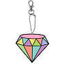 Diamond art nøglering farvet diamant