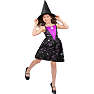 Halloween heksekostume med stjerner kostume str. 116