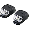 PUCH 1 LED cykellygte - for- og baglygte i sort