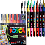 Posca PC3M tuscher 16-pak - standardfarver