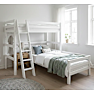 Hoppekids ECO Luxury vinkel køjeseng med skrå stige 90x200 cm - hvid