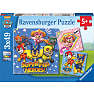 Paw Patrol Super Pups puslespil - 3x49 brikker