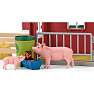 Schleich rød lade med tilbehør 42606